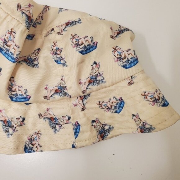 Handmade Bucket Hat Florida Theme Loungechair Drink - Picture 7 of 13